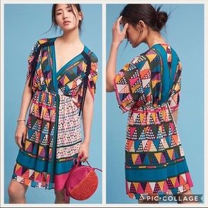 Anthropologie Maeve Geo Print Tunic Dress